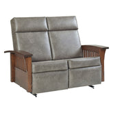 Faux Leather, Love Seat Glider Recliner